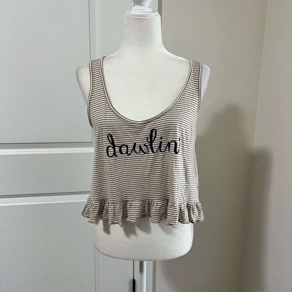 The Elizabeth Chronicles NOLA Dawlin’ Cropped Ruffle Tank - Picture 6 of 12